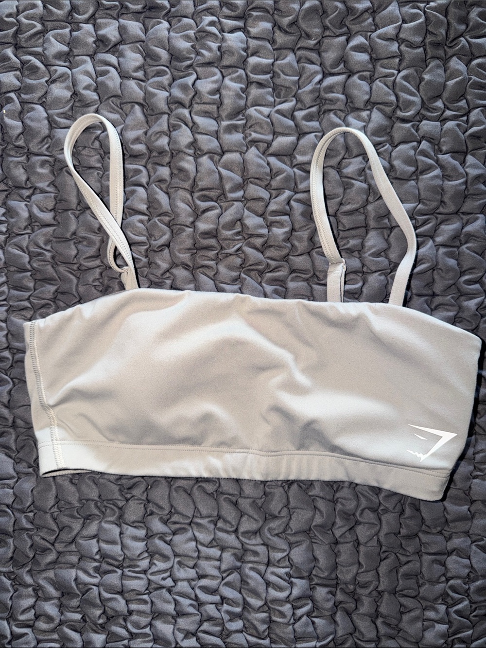 Gymshark Pale Gray Seamless Thin-Strap Bralette